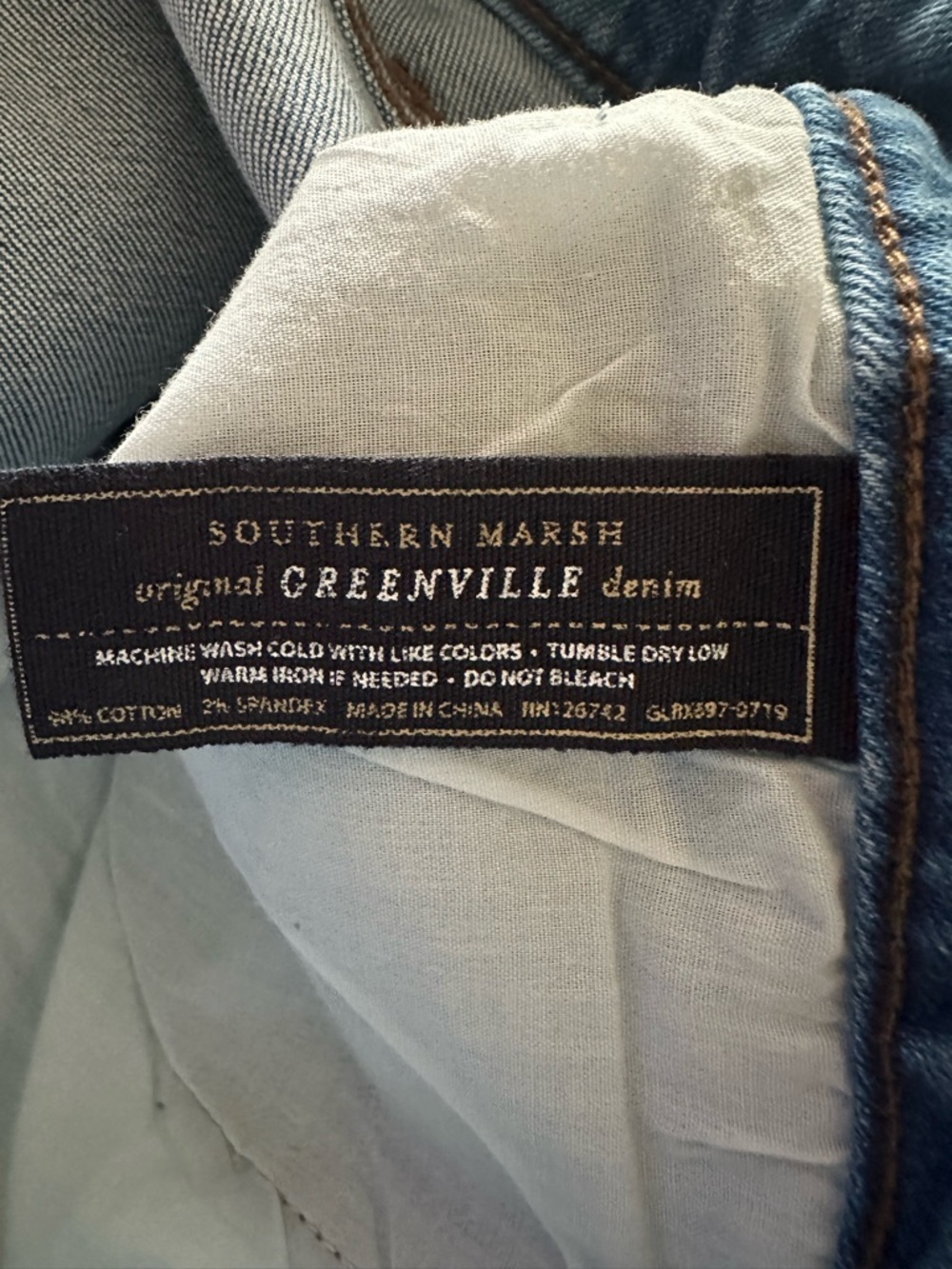 Southern Marsh Light Wash Straight Leg Men’s Jeans - Picture 8 of 8